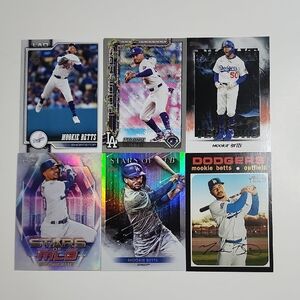 Mookie Betts 6 Card Baseball Lot